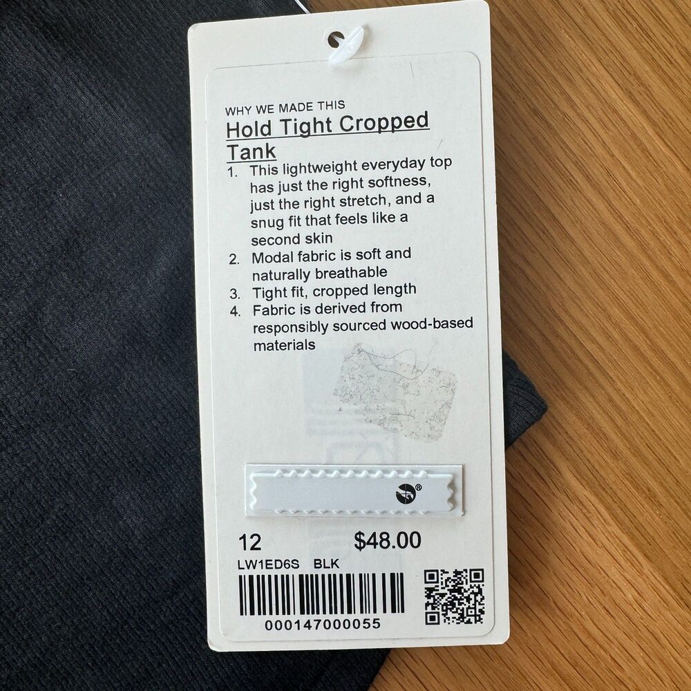 NWT* Lululemon Hold Tight Cropped Tank Top - Women's 12 - Picture 5 of 8